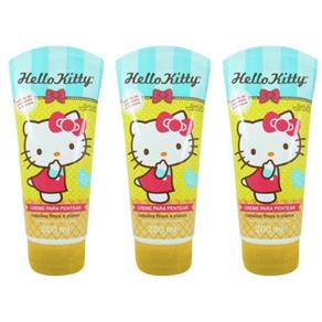 Betulla Hello - Kitty Finos e Claros Creme para Pentear 200ml - Kit com 03