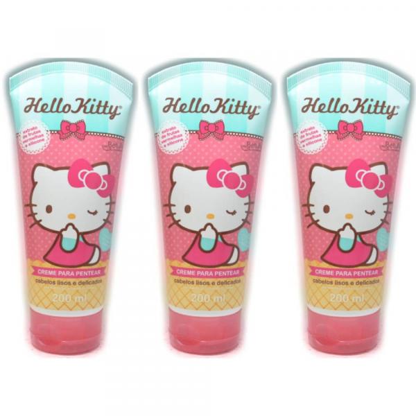 Betulla Hello Kitty Lisos Creme P/ Pentear 200ml (Kit C/03)