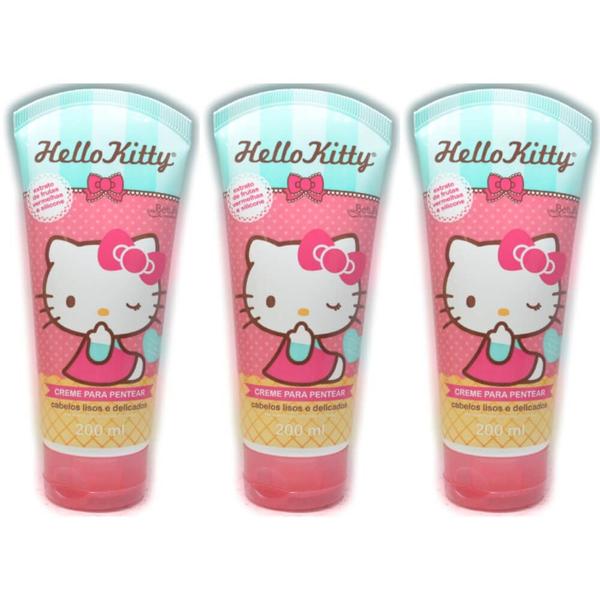 Betulla Hello Kitty Lisos Creme P/ Pentear 200ml (Kit C/03)