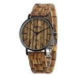 BeWell Pares à moda de madeira relógio de quartzo ultra-fino impermeável Moda relógio de pulso