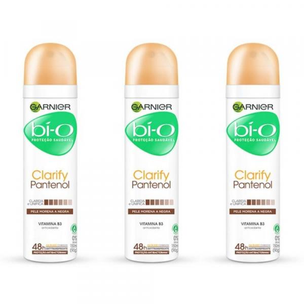 Bí-O Clarify Pantenol Desodorante Aerosol Feminino 150ml (Kit C/03) - Bì-o