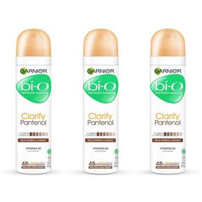 Bí-O Clarify Pantenol Desodorante Aerosol Feminino 150ml - Kit com 03