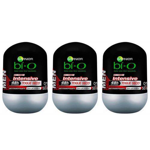 Bì-o Intensive Desodorante Rollon Masculino 50ml (kit C/03)