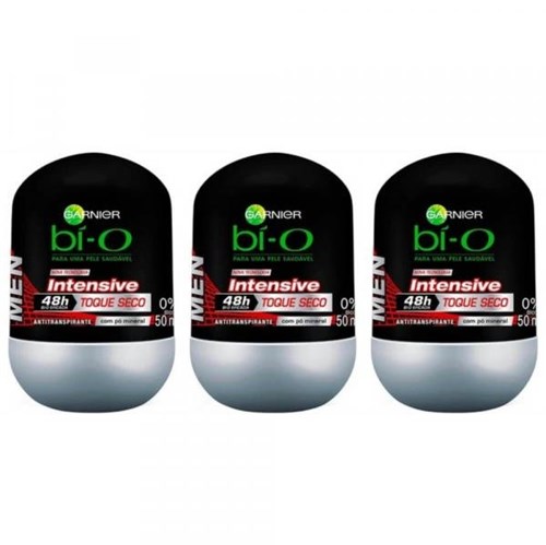 Bì-O Intensive Desodorante Rollon Masculino 50ml (Kit C/03)