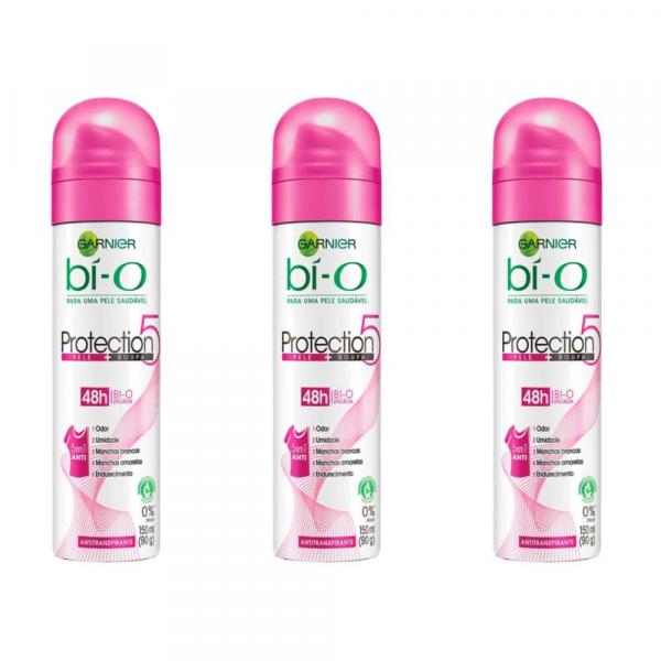 Bí-O Proteção 5 Feminino Desodorante Aerosol 150ml (Kit C/03) - Bì-o