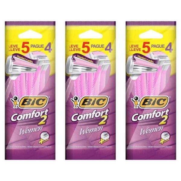 Bic Confort 2 Sensível Women Aparelho C/5 (Kit C/03)