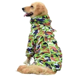 Big Dog Camouflage Whole Tampa Raincoat para vestuário Grande cão Dog Satsuma roupa impermeável de quatro patas