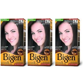 Bigen Tinta 4.5 Chocolate - Kit com 03