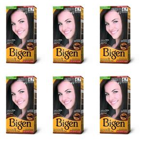 Bigen Tinta 4.5 Chocolate - Kit com 06