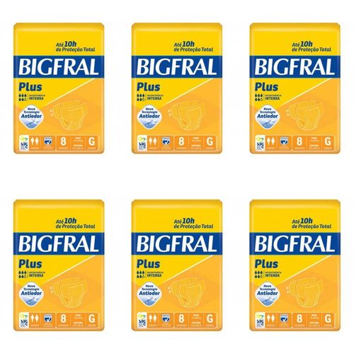 Bigfral Plus Fralda Geriátrica G C/8 (kit C/06)