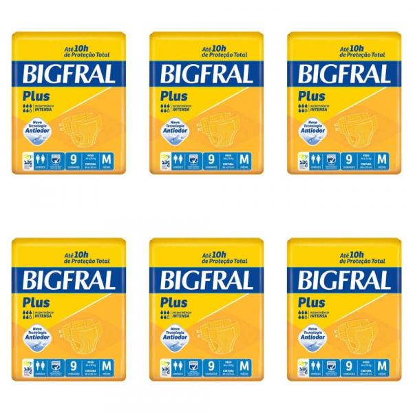 Bigfral Plus Fralda Geriátrica M C/9 (Kit C/06)