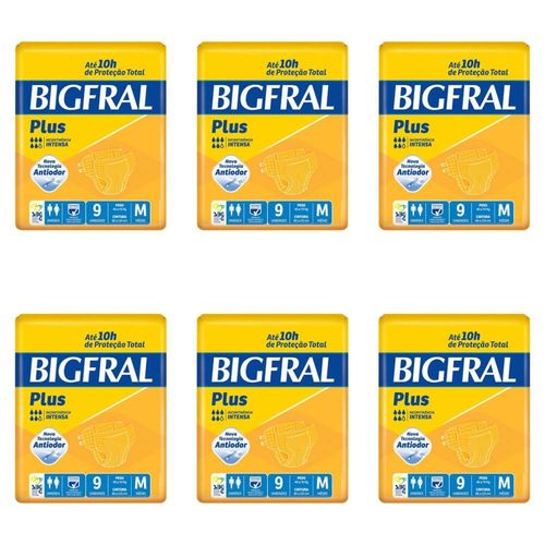 Bigfral Plus Fralda Geriátrica M C/9 (kit C/06)