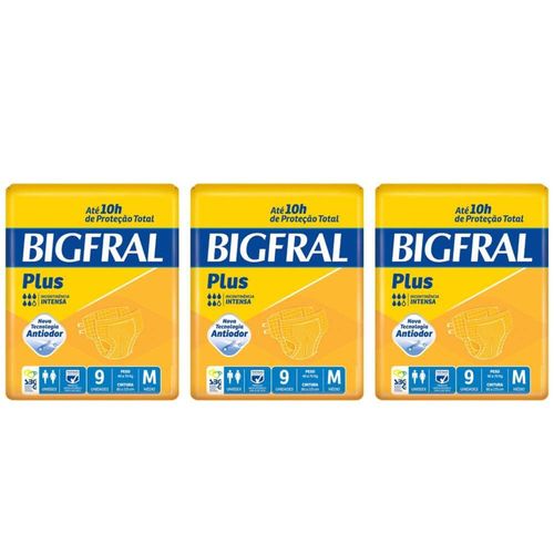 Bigfral Plus Fralda Geriátrica M C/9 (kit C/03)