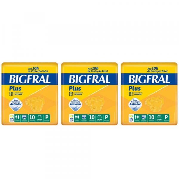 Bigfral Plus Fralda Geriátrica P C/10 (Kit C/03)