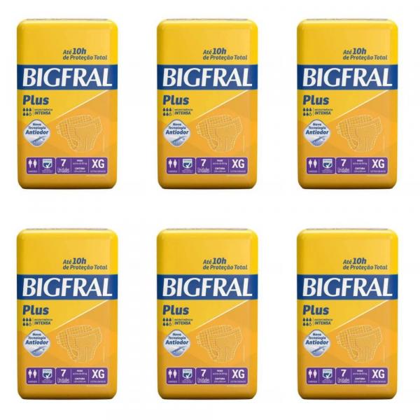 Bigfral Plus Fralda Geriátrica Xg C/7 (Kit C/06)