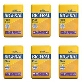 Bigfral Plus Fralda Geriátrica Xg com 7 - Kit com 06