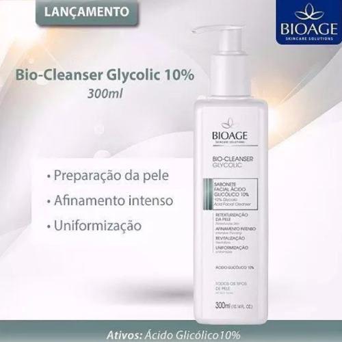 Bio Cleanser Glycolic 10% Sabonete Facial Bioage 300ml