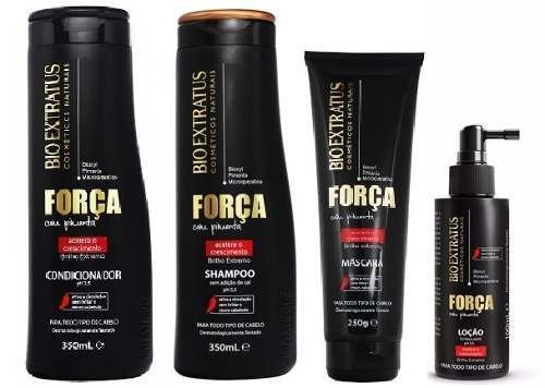 Bio Extratus Força C/ Pimenta Shampoo + Condicionador 350ml + Máscara + Loção