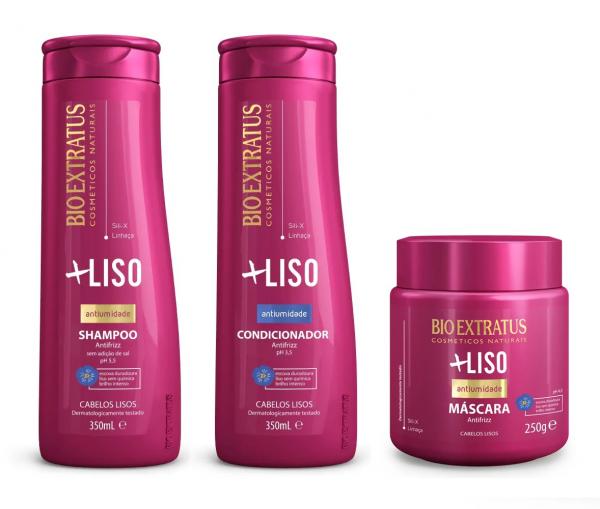 Bio Extratus + Liso Kit Shampoo Condicionador Máscara 250g