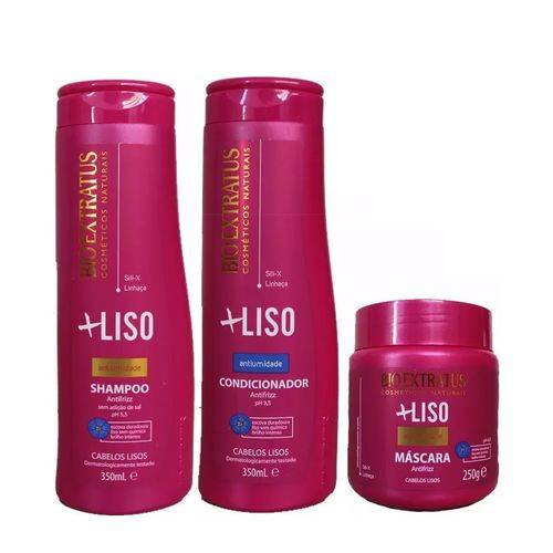 Bio Extratus Mais Liso Kit Shampoo Condicionador Máscara 250g