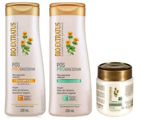 Bio Extratus Pós Progressiva Shampoo + Condicionador + Máscara 250ml