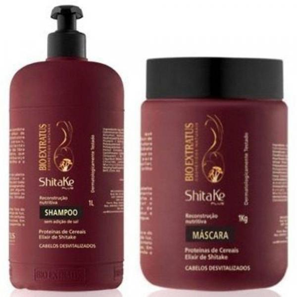 Bio Extratus Shitake Plus Kit Shampoo 1 L + Máscara 1kg - Bioextratus