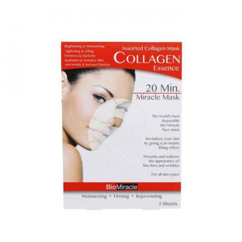 Bio Miracle Collagen Essence Face Mask Rose 20g (5 Unidades)