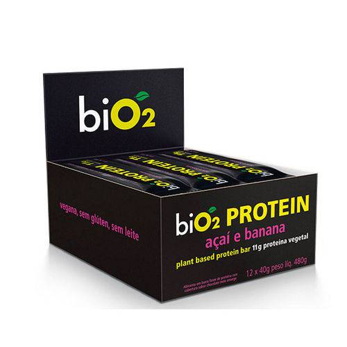 BIO2 Protein Bar Açaí e Banana 12x40g
