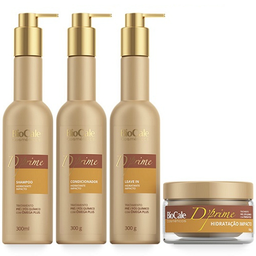 Biocale - Kit DPrime Shampoo + Condicionador + Leave-in + Mascara