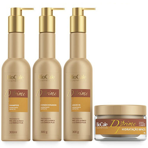 Biocale - Kit D'prime Shampoo + Condicionador + Leave-in + Mascara