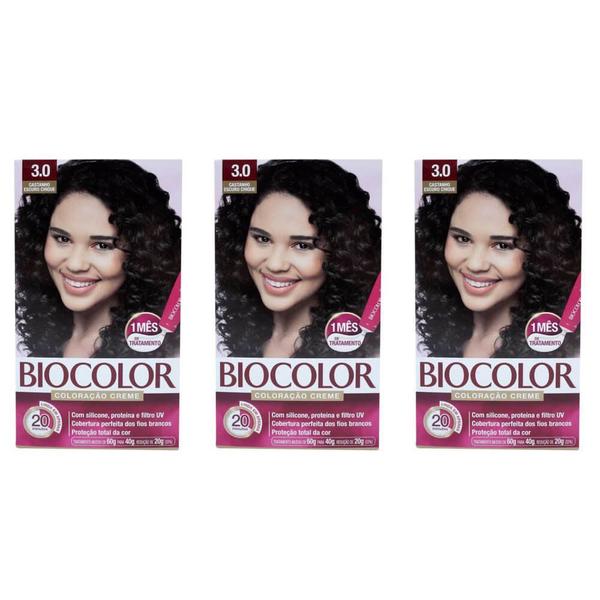 Biocolor Coloração Kit 3.0 Castanho Intenso (Kit C/03)