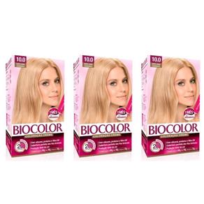 Biocolor Coloração Kit 10.0 Louro Claríssimo (Kit C/03) - 10.0 Louro Claríssimo