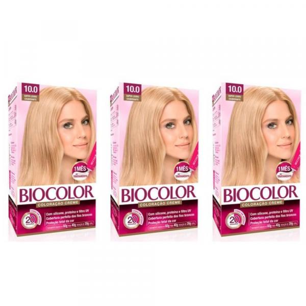 Biocolor Coloração Kit 10.0 Louro Claríssimo (Kit C/03)