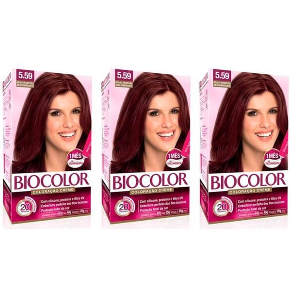 Biocolor Coloração Kit 5.59 Acaju Purpura (Kit C/03)