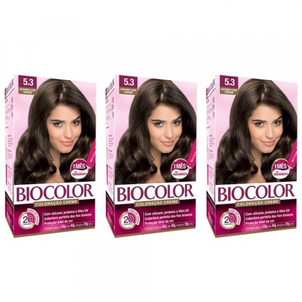 Biocolor Coloração Kit 5.3 Castanho Dourado Suave (Kit C/03)