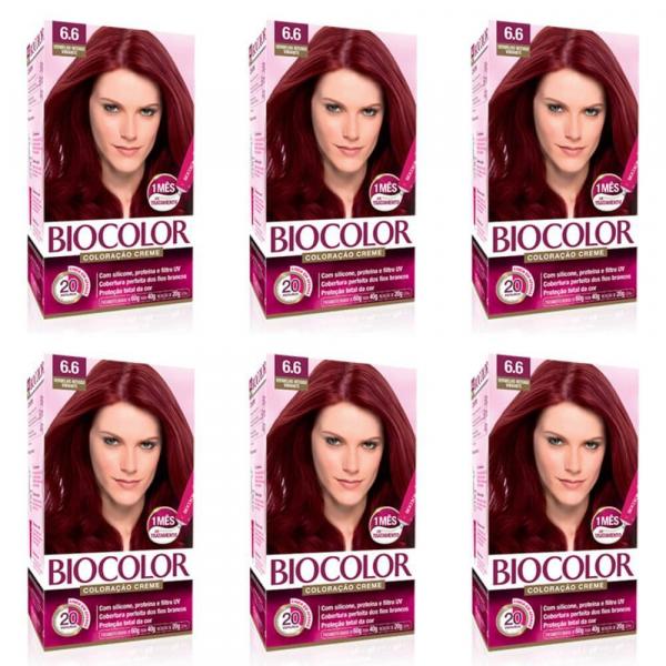 Biocolor Coloração Kit 6.6 Vermelho Intenso (kit C/06)
