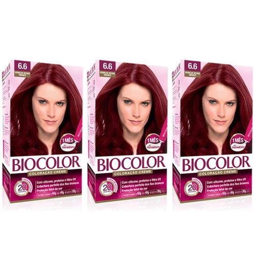 Biocolor Coloração Kit 6.6 Vermelho Intenso (kit C/03)