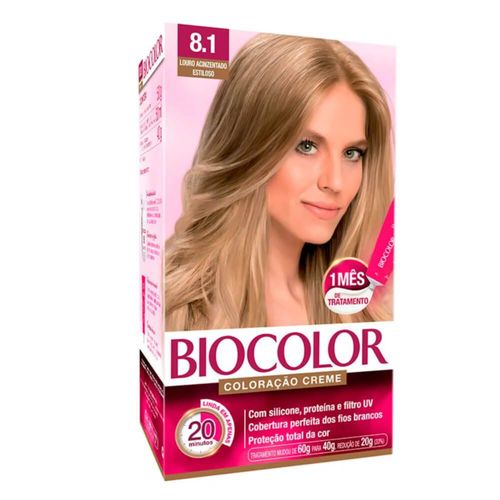 Biocolor Coloração Kit 8.1 Louro Cinza Suave