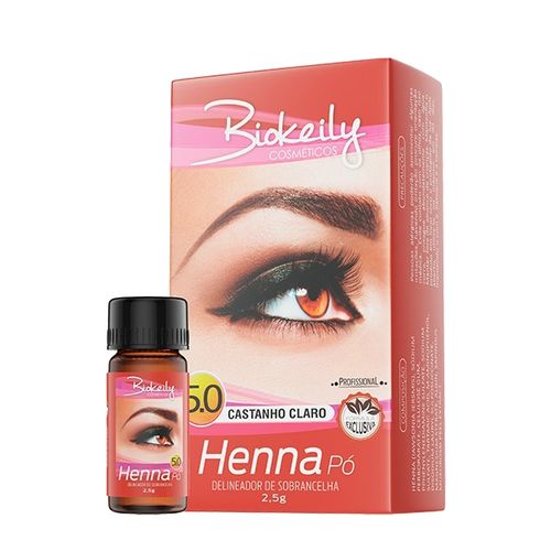 Biokeily - Henna Pó Deleniador de Sobrancelha 5.0 Castanho Claro