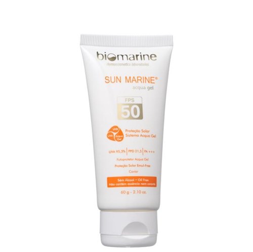Biomarine Sun Marine Acqua Gel FPS 50 - Protetor Solar Facial 60g