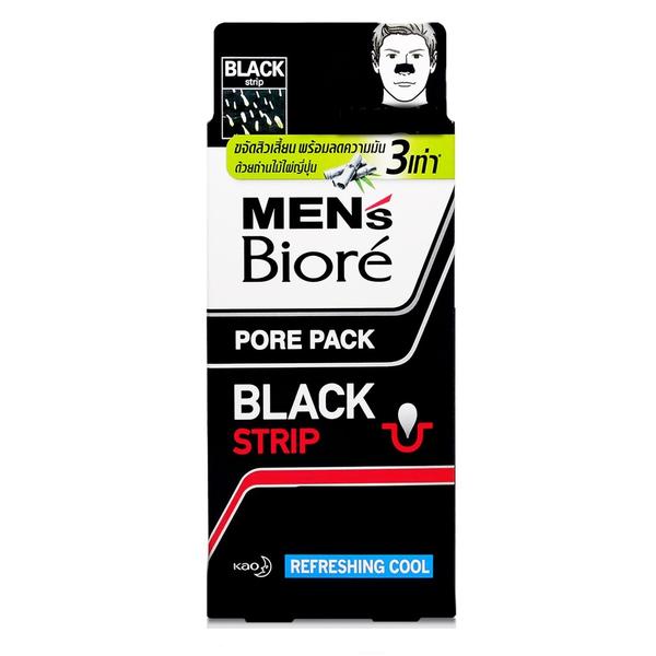 Bioré Mens Pore Pack Black Strip Refreshing Cool 4 Pcs - Biore