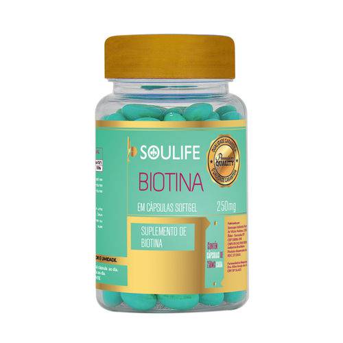 Biotina 250mg - 90 Cáps - Soulife