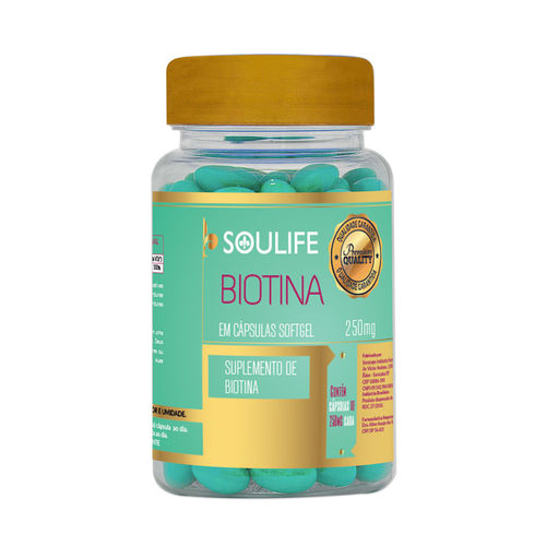 Biotina 250mg - 60 Cáps - Soulife
