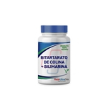 Bitartarato de colina + Silimarina com 60 cápsulas - Produto 100% Vegano