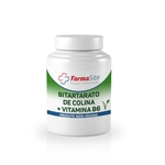 Bitartarato de colina + Vitamina B6 com 30 cápsulas - Produto 100% Vegano