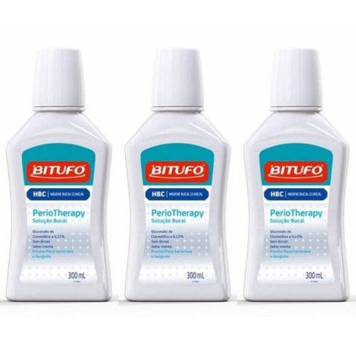 Bitufo Perio Therapy Enxaguante Bucal 300ml (kit C/03)