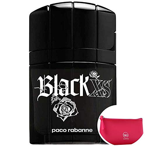 Black XS For Him Paco Rabanne Eau de Toilette - Perfume Masculino 30ml+Necessaire Pink com Puxador