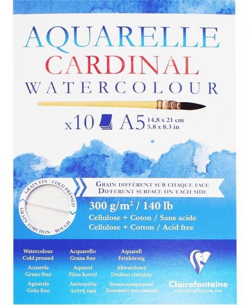 Bloco de Papel para Aquarela Branco Cardinal A5 300g 10 Fl - Clairefontaine