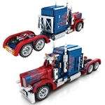 Bloco Montar Optimus Prime Caminhão 849 peças Techinque