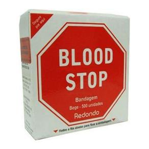 Blood Stop Bandagem Redondo Bege 500 Unidades